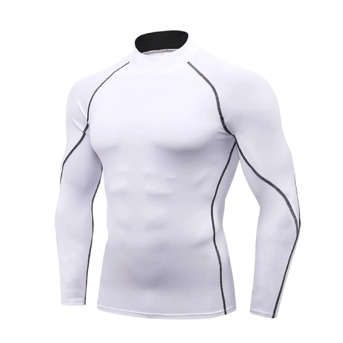 White - Men’s Compression Long Sleeve Shirt