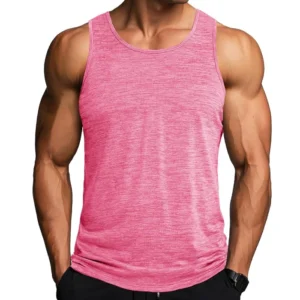 Pink - Men’s Sleeveless Muscle Tank Top