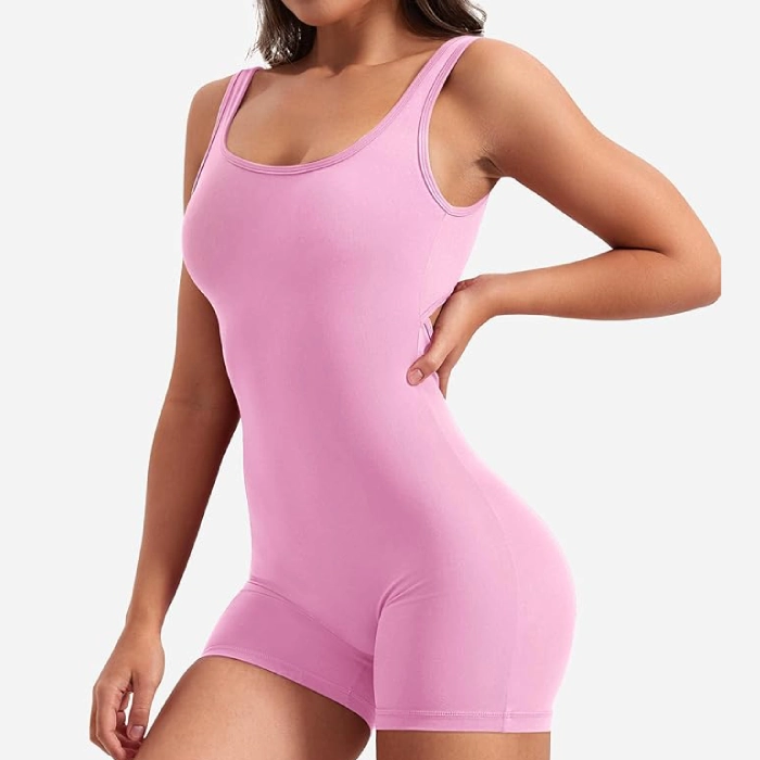 Pink - Women’s One-Piece Workout Jumpsuit