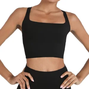 Black - Strappy Yoga Sports Bras for Women