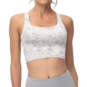 Dye Grey - Strappy Yoga Sports Bras for Women