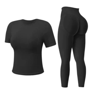 Black - 2-Piece Workout Set for Women
